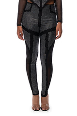 GALACTIC WORLD EMBELLISHED MESH LEGGING