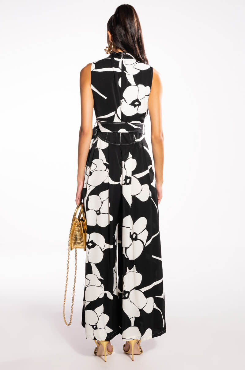 AUDREY BELTED WIDE LEG JUMPSUIT
