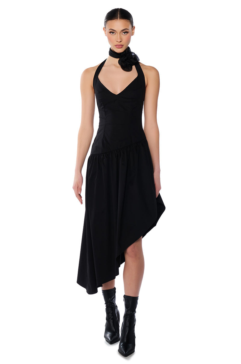 MYKONOS POPLIN MIDI DRESS
