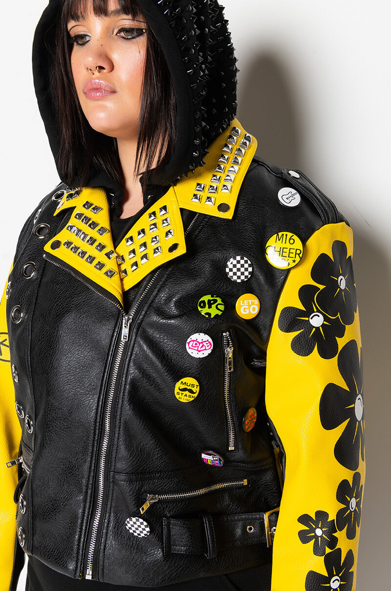AZALEA WANG SCOUTS HONOR PLUS MOTO JACKET