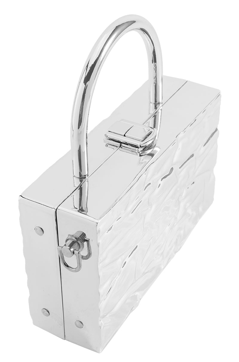 CHROME TOP HANDLE PURSE